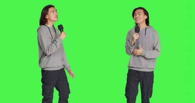 A split image comparing two J-Pop idols: one poised on stage with a microphone, showcasing vocal talent, and the other engaging with fans during a meet-and-greet, demonstrating personality and connection.