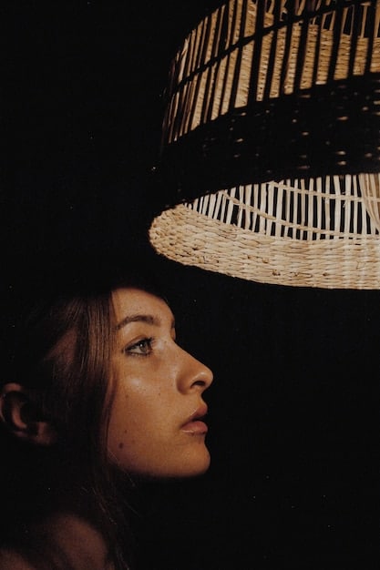 A close-up, artistic shot of Aimer with her face partially obscured by shadows, highlighting her mysterious allure and distinctive vocal talent, conveying a sense of profound musical depth.